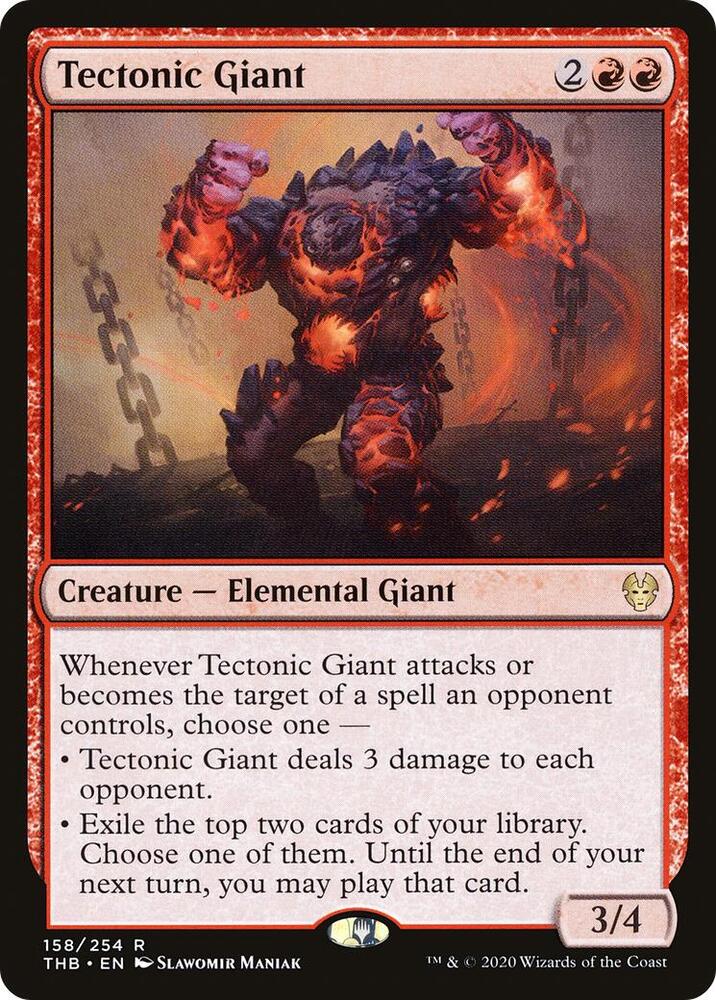 Tectonic Giant 158 (Theros Beyond Death)  - Foil | Good Games Adelaide SA