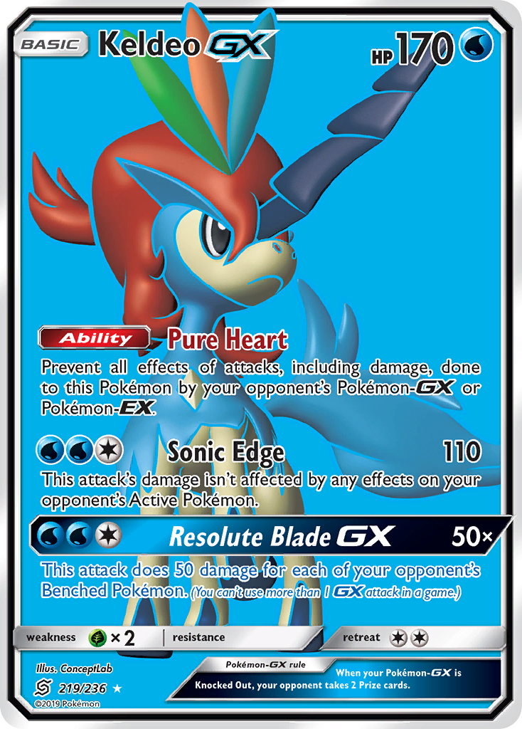 Keldeo GX (219/236) [Sun & Moon: Unified Minds] | Good Games Adelaide SA