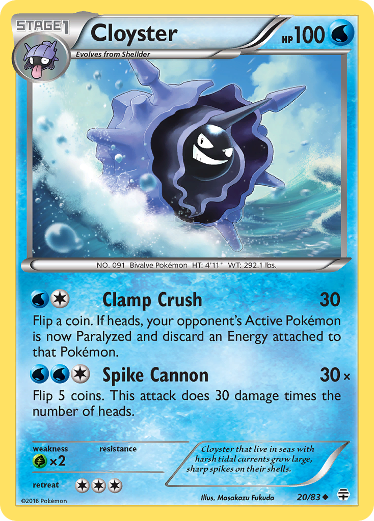 Cloyster (20/83) [XY: Generations] | Good Games Adelaide SA