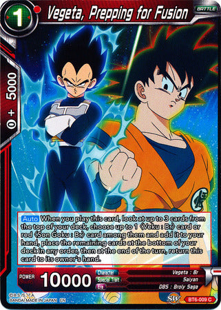 Vegeta, Prepping for Fusion [BT6-009] | Good Games Adelaide SA