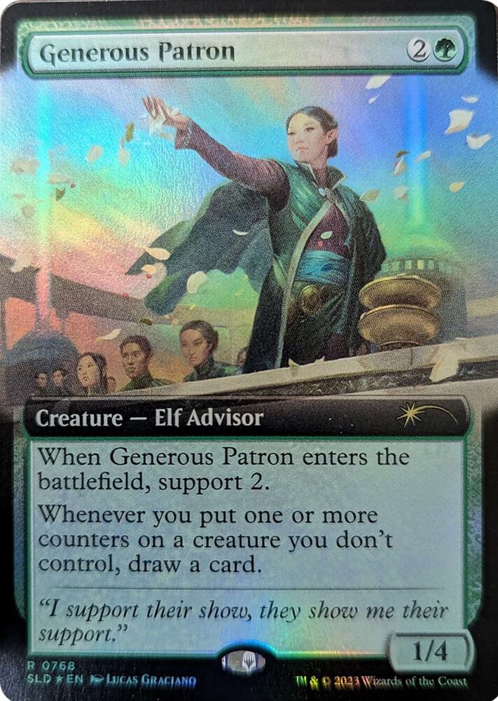 Generous Patron Extended Art 768 (Secret Lair Drop Series)  - Foil | Good Games Adelaide SA
