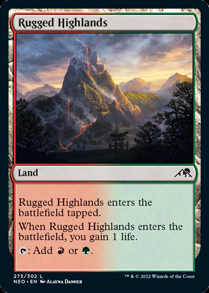 Rugged Highlands [Kamigawa: Neon Dynasty] | Good Games Adelaide SA
