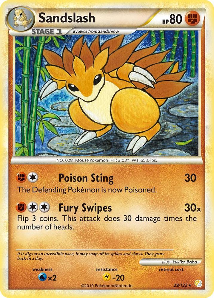 Sandslash 29/123 (HeartGold SoulSilver)  | Good Games Adelaide SA