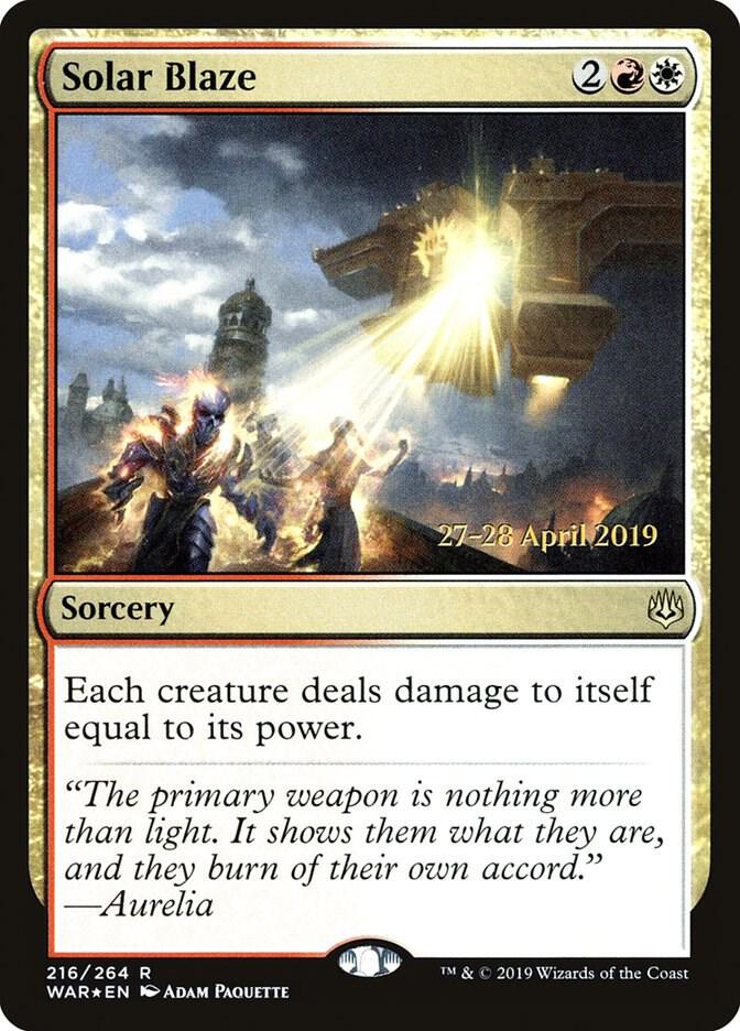 Solar Blaze 216 (Prerelease Cards)  - Foil | Good Games Adelaide SA
