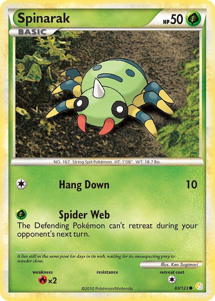 Spinarak 83/123 (HeartGold SoulSilver)  | Good Games Adelaide SA