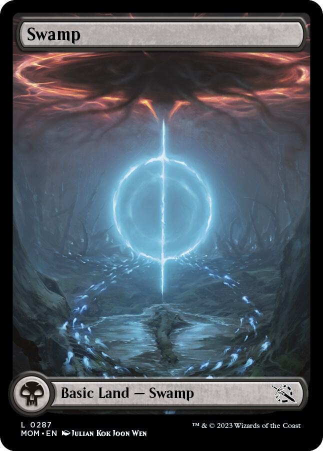 Swamp 287 (March of the Machine)  - Full Art Foil | Good Games Adelaide SA