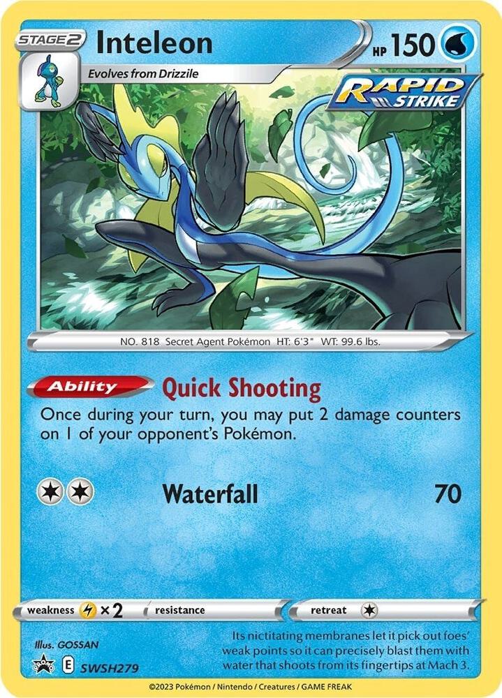 Inteleon SWSH279 (SWSH: Sword & Shield Promo Cards)  - Holofoil | Good Games Adelaide SA