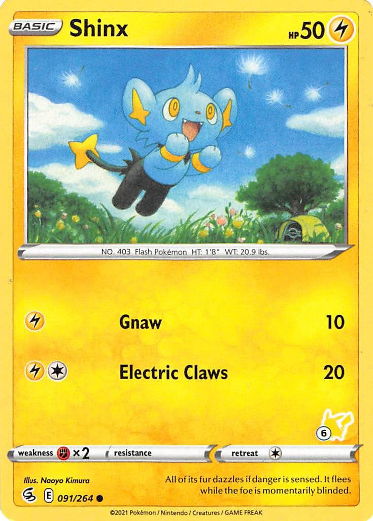 Shinx (091/264) (Pikachu Stamp #6) [Battle Academy 2022] | Good Games Adelaide SA