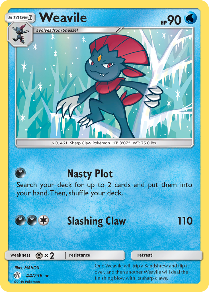Weavile (44/236) [Sun & Moon: Cosmic Eclipse] | Good Games Adelaide SA