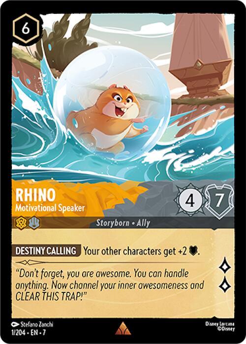 Rhino Motivational Speaker 1/204 (Archazia's Island)  - Cold Foil | Good Games Adelaide SA