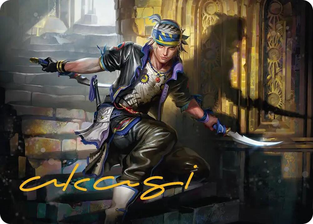 Locke Cole Art Card Gold Stamped Signature 15 (Art Series: FINAL FANTASY)  | Good Games Adelaide SA