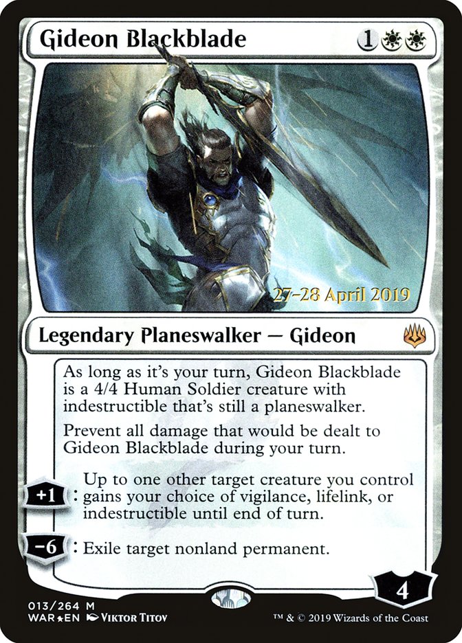 Gideon Blackblade  [War of the Spark Prerelease Promos] | Good Games Adelaide SA