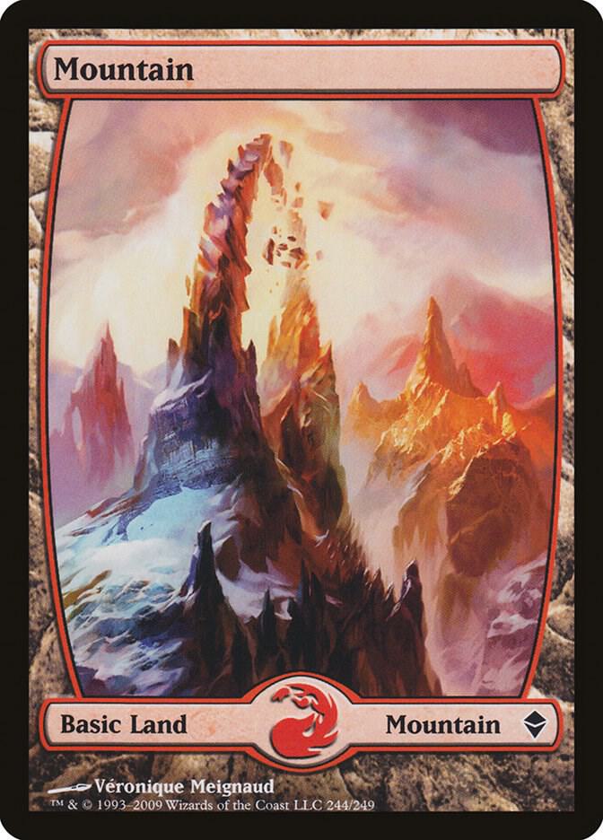Mountain 244 (Zendikar)  - Full Art Foil | Good Games Adelaide SA