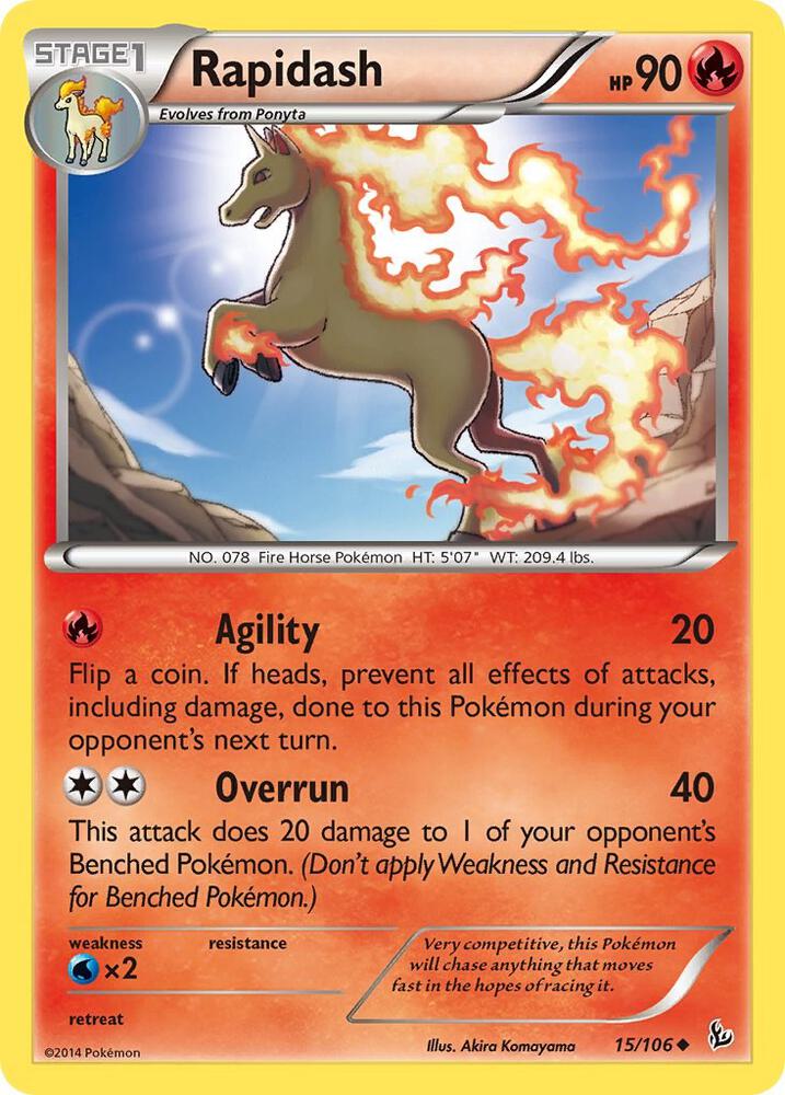 Rapidash 15/106 (XY - Flashfire)  | Good Games Adelaide SA
