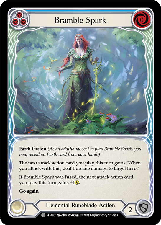 Bramble Spark (Blue) [ELE087] (Tales of Aria)  1st Edition Rainbow Foil | Good Games Adelaide SA