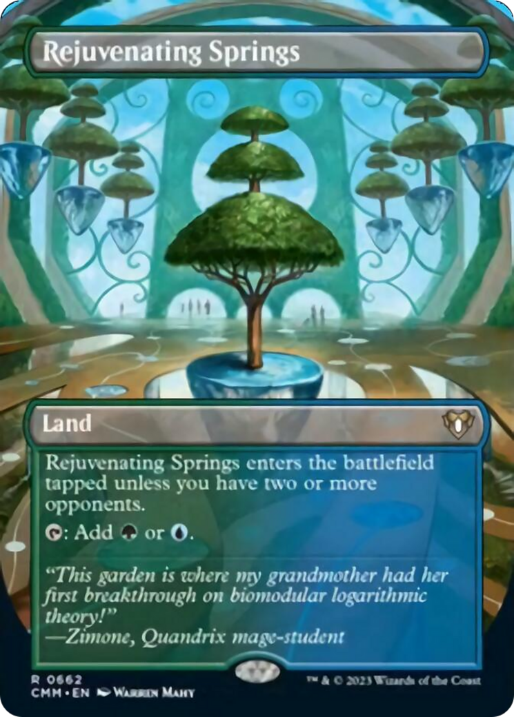 Rejuvenating Springs (Borderless Alternate Art) [Commander Masters] | Good Games Adelaide SA