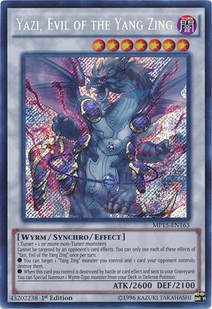 Yazi, Evil of the Yang Zing [MP15-EN163] Secret Rare | Good Games Adelaide SA