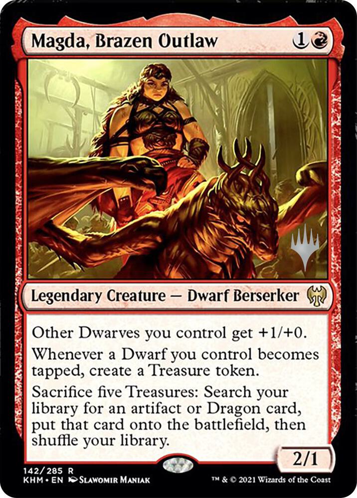 Magda Brazen Outlaw 142 (Promo Pack: Kaldheim)  - Foil | Good Games Adelaide SA