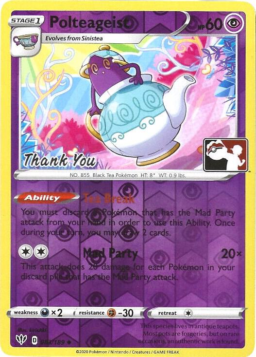 Polteageist 83 189 Pokemon League Thank You 083/189 (League & Championship Cards)  - Reverse Holofoil | Good Games Adelaide SA