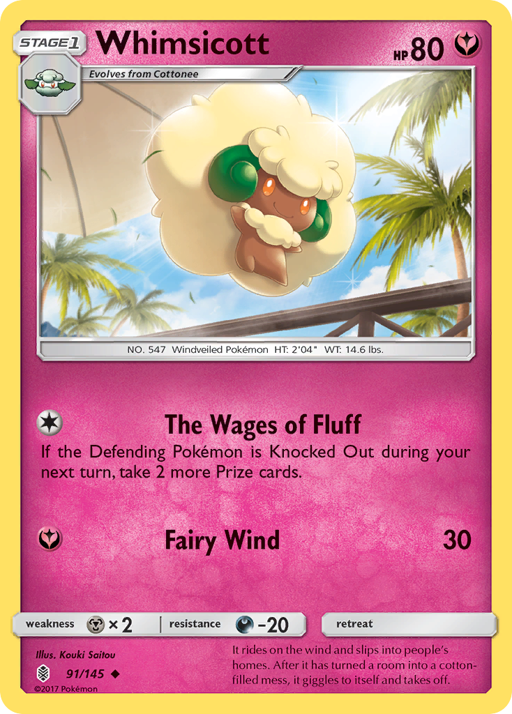 Whimsicott (91/145) [Sun & Moon: Guardians Rising] | Good Games Adelaide SA