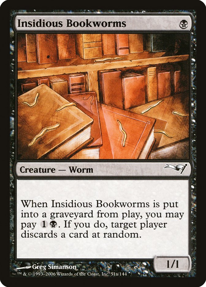 Insidious Bookworms (Version 2) [Coldsnap Theme Decks] | Good Games Adelaide SA