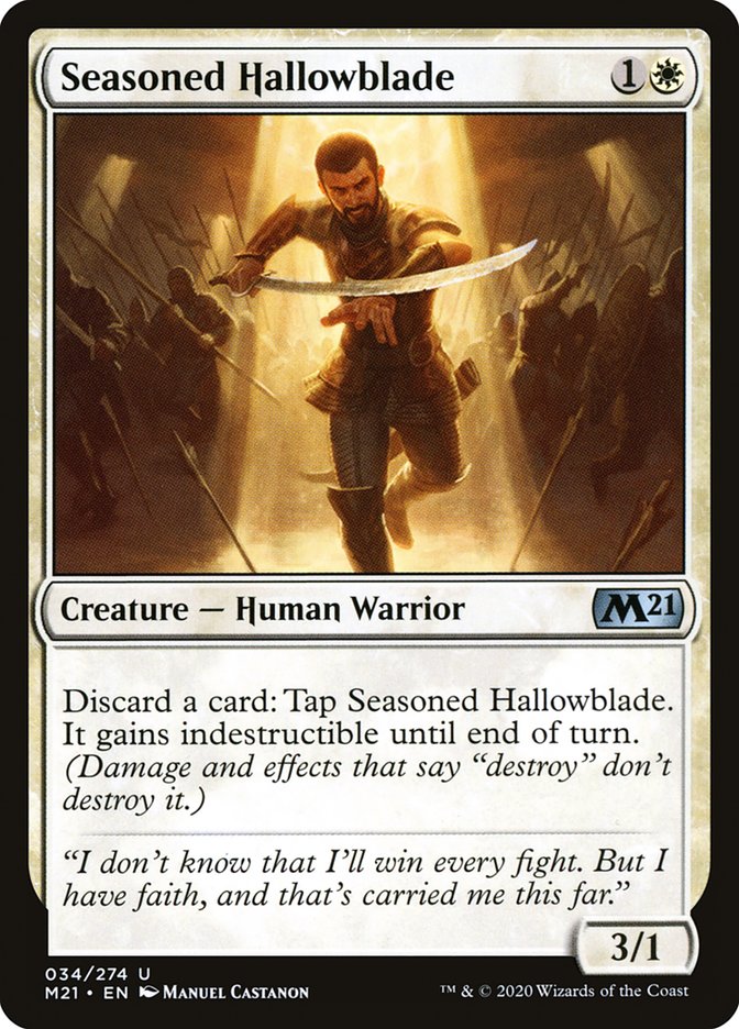 Seasoned Hallowblade [Core Set 2021] | Good Games Adelaide SA