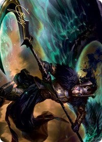 Vengeful Reaper Art Card (Gold-Stamped Signature) [Kaldheim: Art Series] | Good Games Adelaide SA