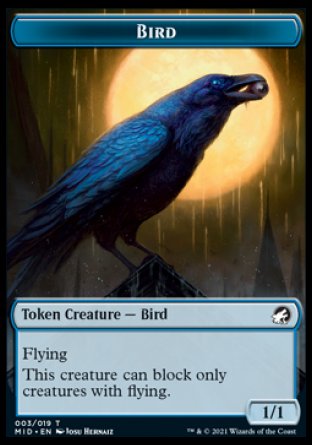 Human // Bird Double-sided Token [Innistrad: Midnight Hunt Tokens] | Good Games Adelaide SA