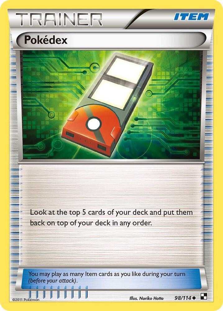 Pokedex 98/114 (Black and White)  - Reverse Holofoil | Good Games Adelaide SA