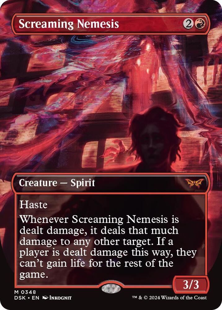Screaming Nemesis 348 (Duskmourn: House of Horror)  - Borderless Foil | Good Games Adelaide SA