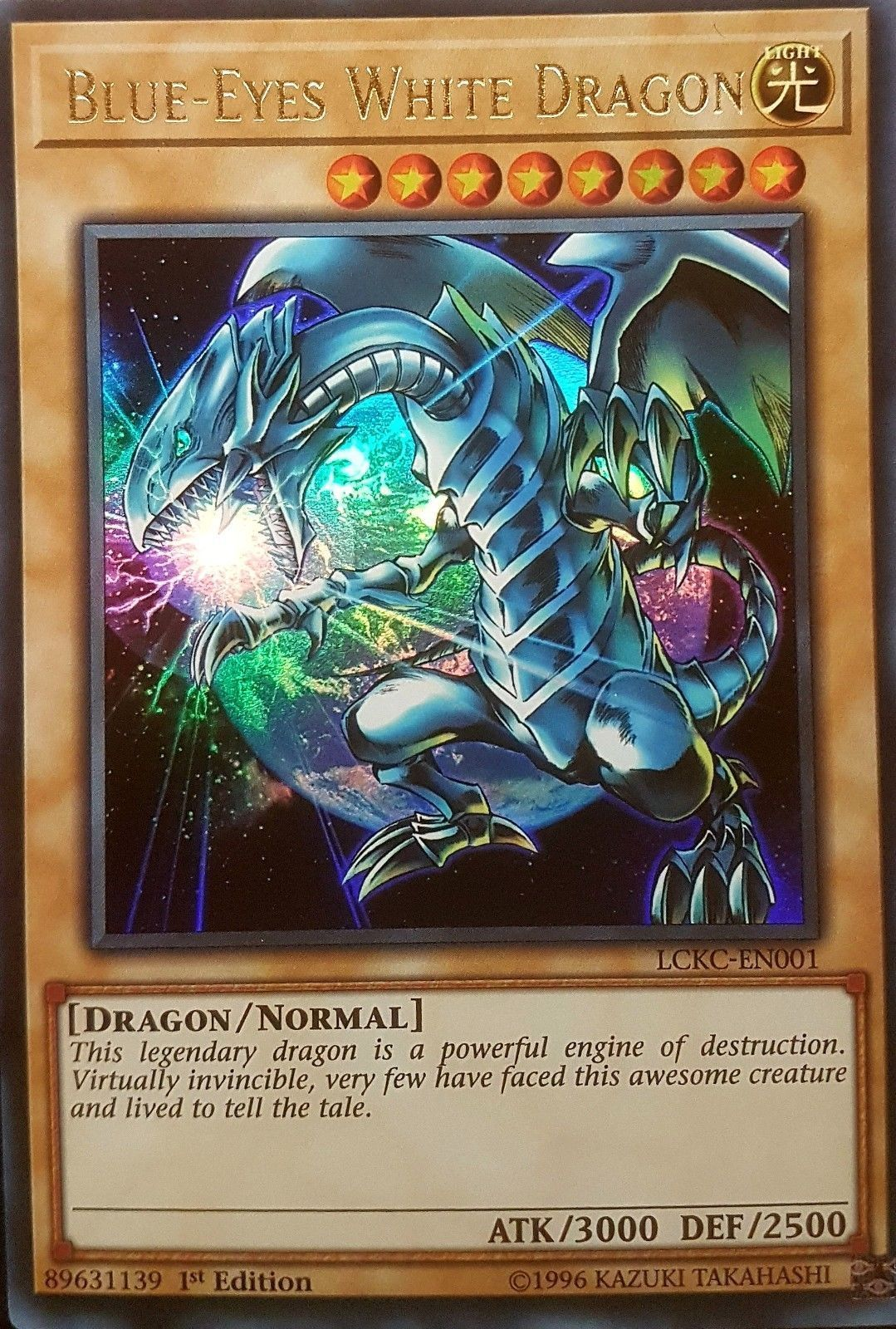 Blue-Eyes White Dragon (Version 3) [LCKC-EN001] Ultra Rare | Good Games Adelaide SA