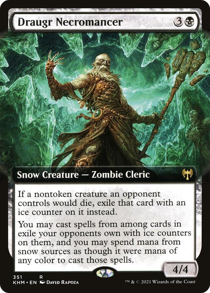 Draugr Necromancer 351 (Kaldheim)  - Extended Art | Good Games Adelaide SA