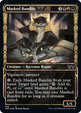 Masked Bandits Gilded Foil 384 (Streets of New Capenna)  - Foil | Good Games Adelaide SA