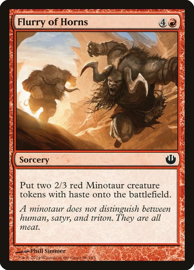 Flurry of Horns 96 (Journey Into Nyx)  - Foil | Good Games Adelaide SA