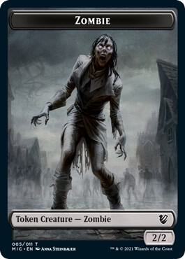 Zombie 005 MIC Zombie 005 MID Double Sided Token 5 // 5 (Commander: Innistrad: Midnight Hunt)  | Good Games Adelaide SA