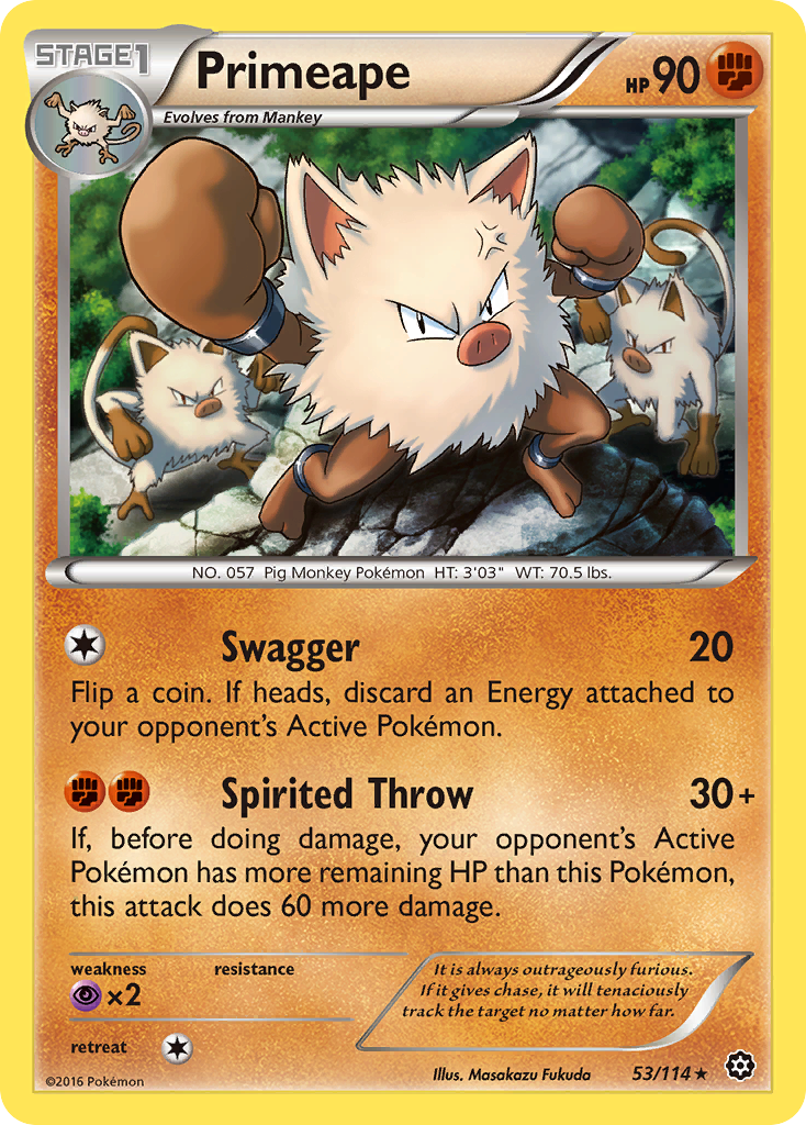 Primeape (53/114) [XY: Steam Siege] | Good Games Adelaide SA