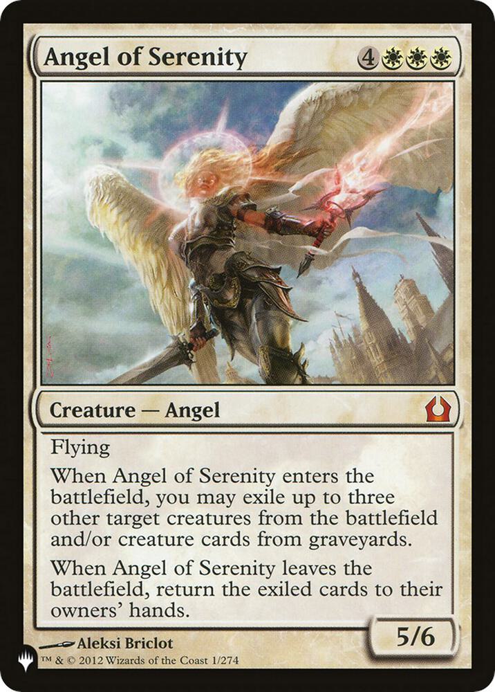 Angel of Serenity RTR 1 (The List Reprints)  - Foil | Good Games Adelaide SA