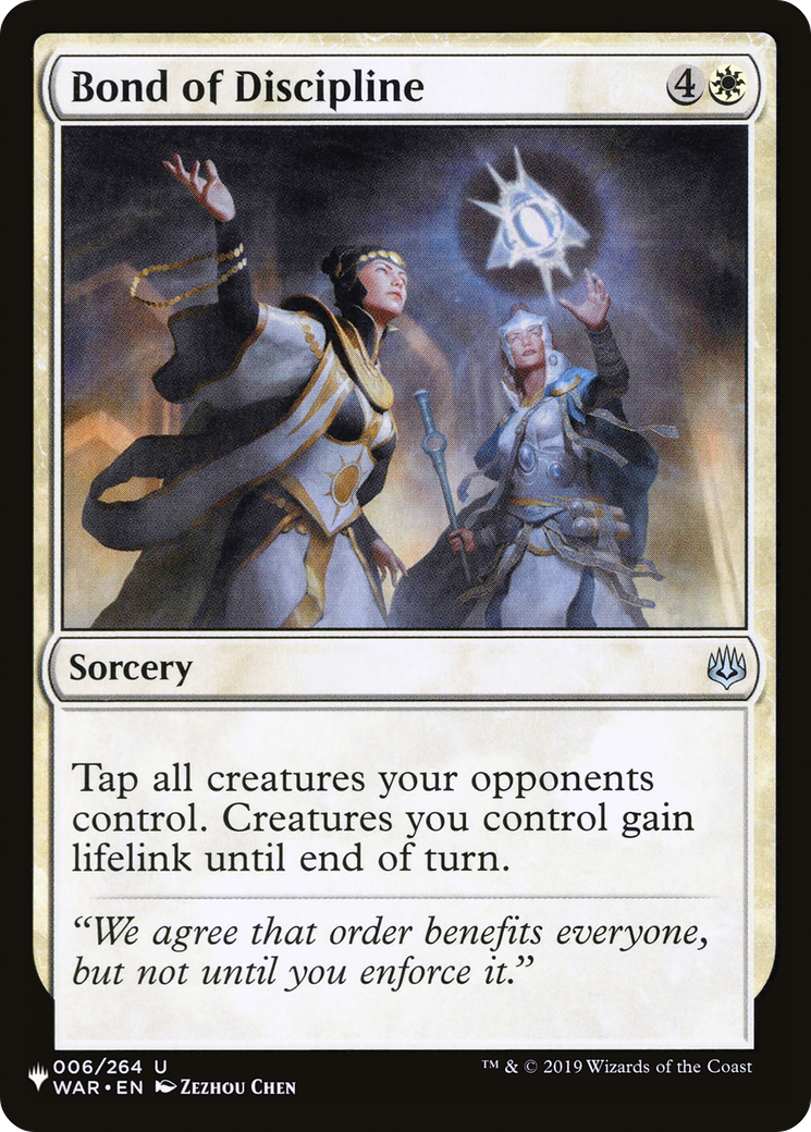 Bond of Discipline [The List Reprints] | Good Games Adelaide SA