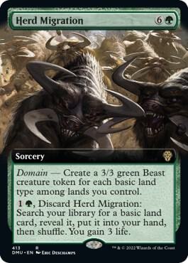 Herd Migration Extended Art 413 (Dominaria United)  | Good Games Adelaide SA