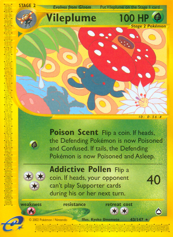 Vileplume (43/147) [Aquapolis] | Good Games Adelaide SA