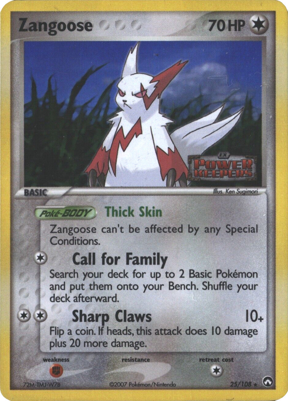 Zangoose (25/108) (Stamped) [EX: Power Keepers] | Good Games Adelaide SA