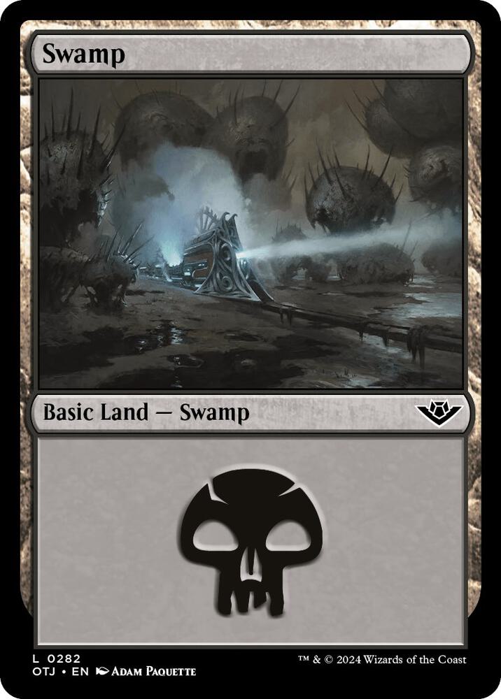 Swamp 282/286 (Outlaws of Thunder Junction)  - Foil | Good Games Adelaide SA