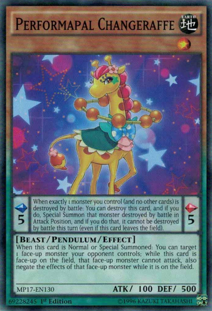 Performapal Changeraffe [MP17-EN130] Common | Good Games Adelaide SA