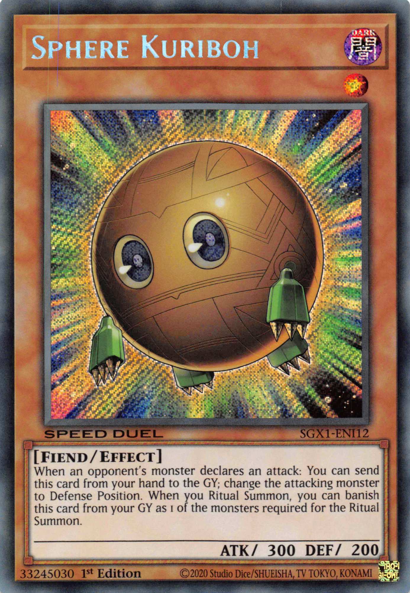 Sphere Kuriboh [SGX1-ENI12] Secret Rare | Good Games Adelaide SA