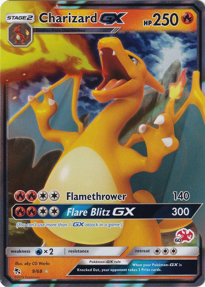 Charizard GX 9 68 60 Charizard Stamped 009/068 (Battle Academy)  - Holofoil | Good Games Adelaide SA