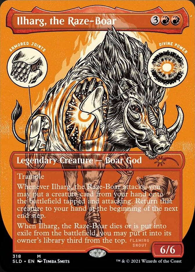 Ilharg, the Raze-Boar (Borderless Foil Etched) [Secret Lair Drop Series] | Good Games Adelaide SA