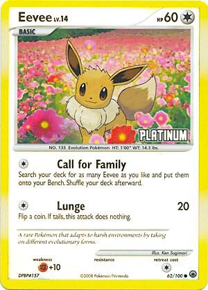 Eevee 62 100 Platinum 062/100 (Burger King Promos)  - Reverse Holofoil | Good Games Adelaide SA