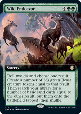 Wild Endeavor Extended Art 312 (Commander: Adventures in the Forgotten Realms)  | Good Games Adelaide SA