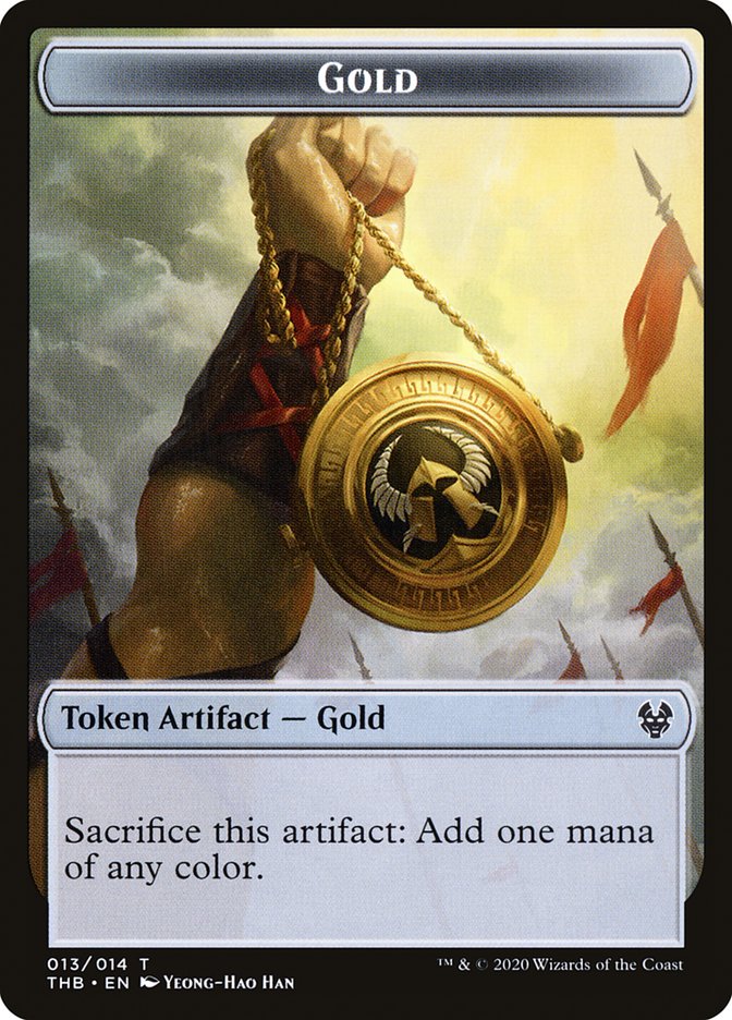 Satyr // Gold Double-sided Token [Theros Beyond Death Tokens] | Good Games Adelaide SA