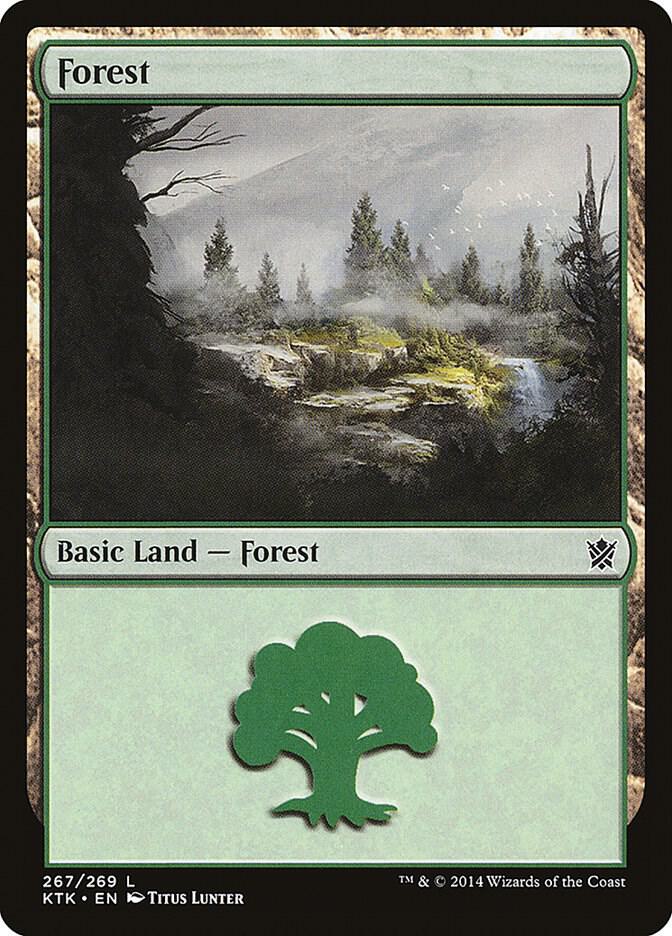 Forest 267 (Khans of Tarkir)  - Foil | Good Games Adelaide SA